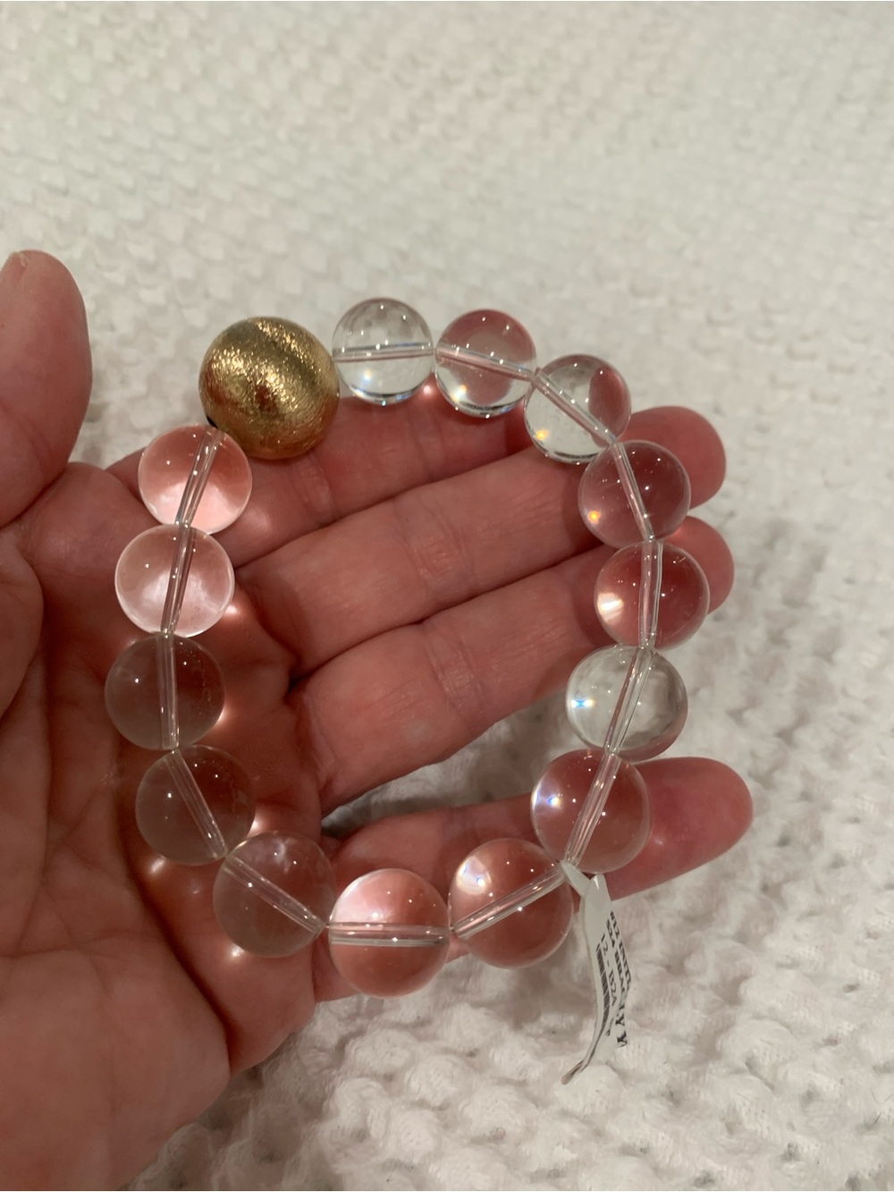 Clear beaded bracelet